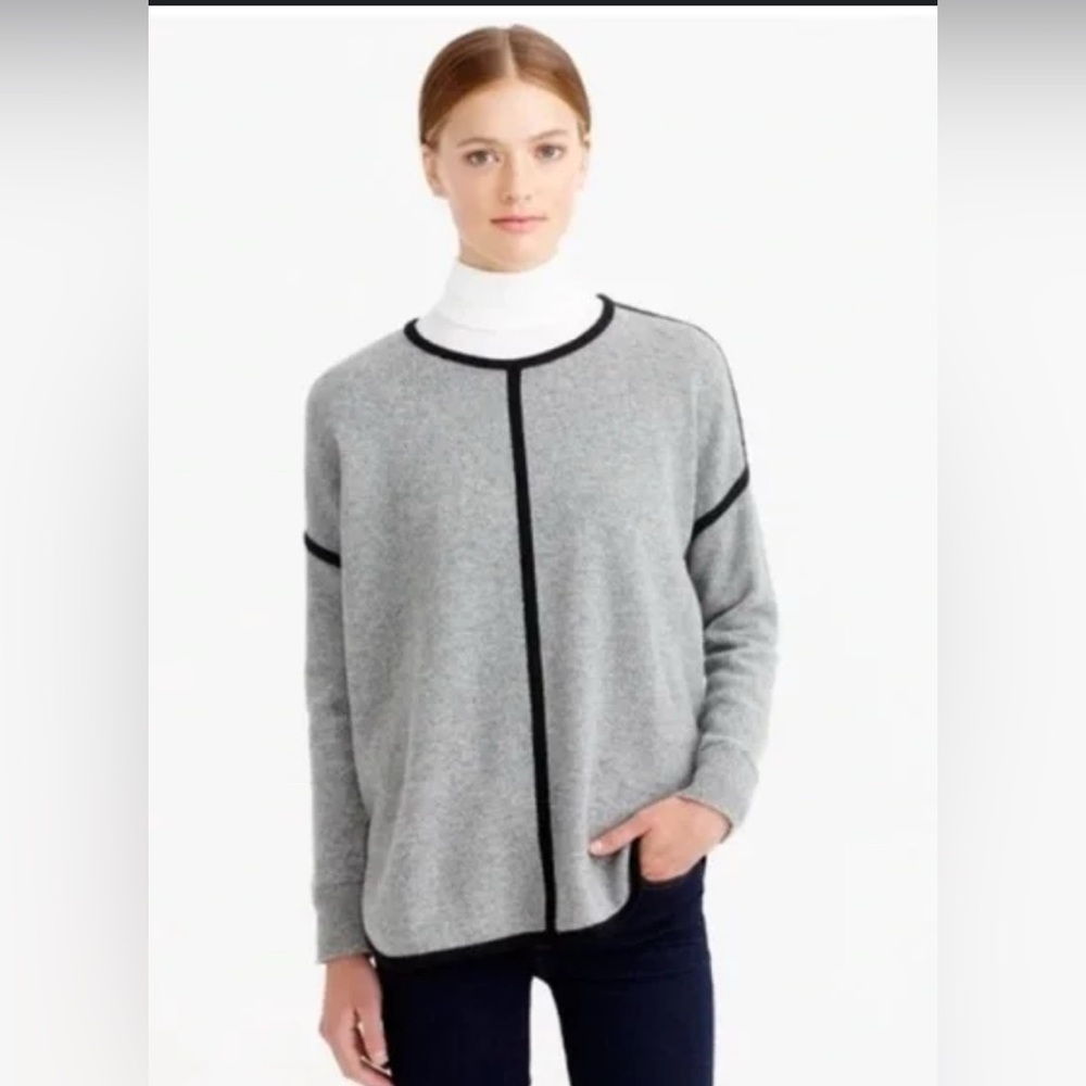 J.Crew‎ Wool Sweater Gray and Black Size Small Excellent!